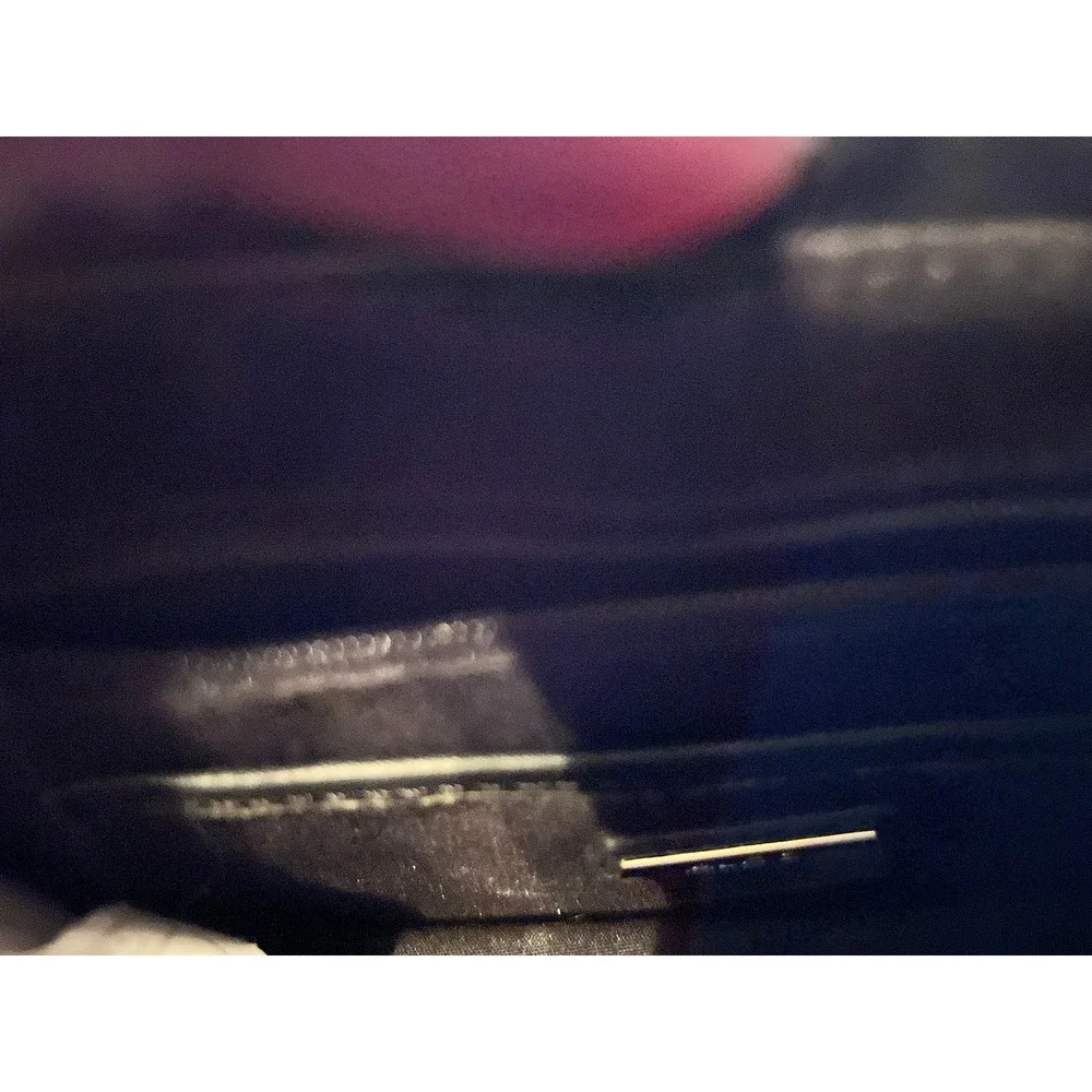 ALDO Black Quilted Handbag Embellished Gold Chain Charms‎ Lipstick Lips Heels - Picture 6 of 9